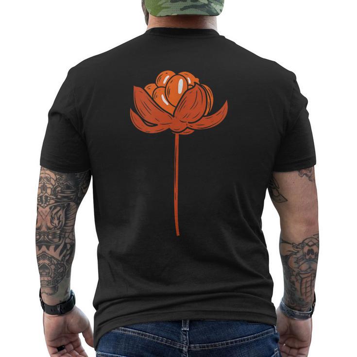 Fruta Escandinava Exótica Cloudberry Camiseta Hombre Estampado Espalda
