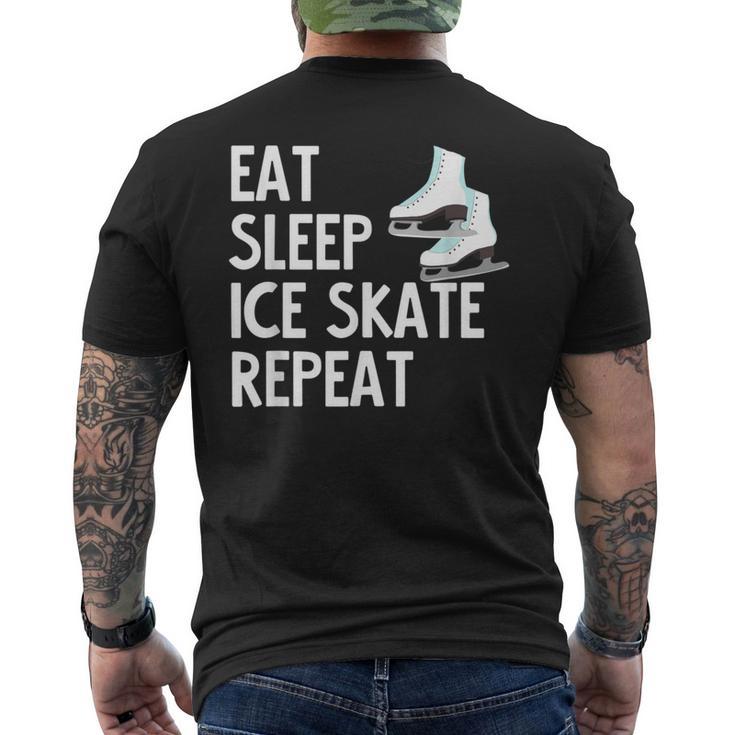 Eatleep Icekate Repeat フィギュアスケート メンズTシャツ バックプリント