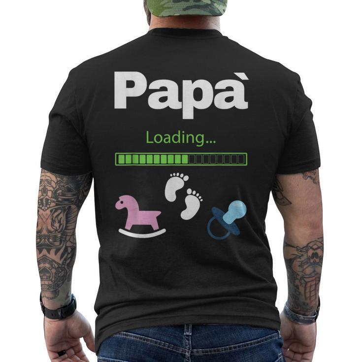 Futuro Papà Padre Daddy Loading Gravidanza Regalo Famiglia T-shirt da uomo con stampa posteriore