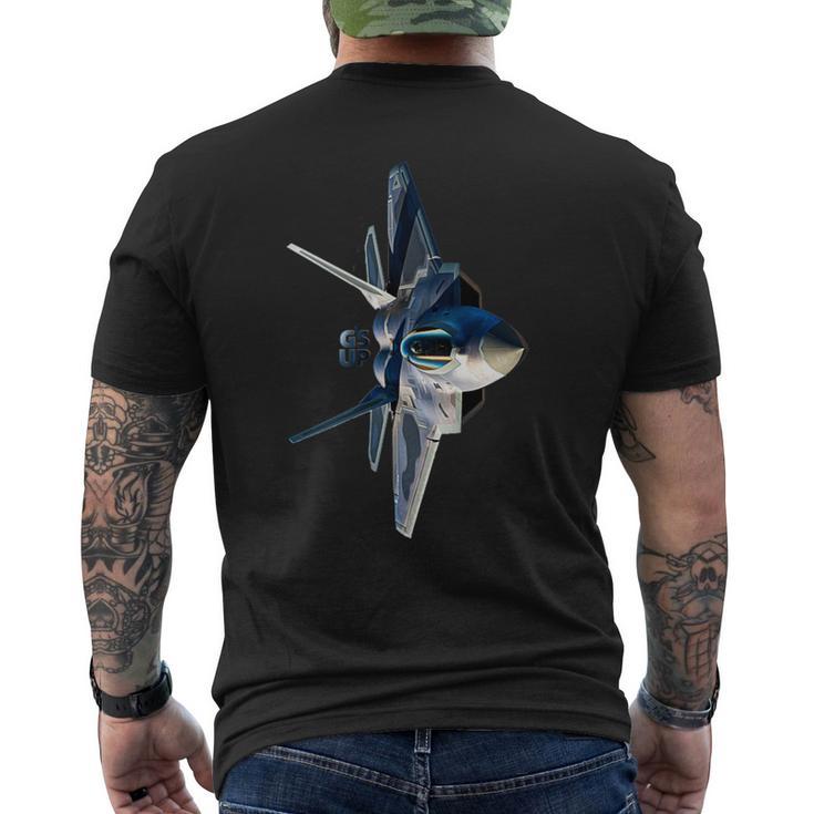 G's Up、戦闘機f-22、ジェット&飛行機好きに。 メンズTシャツ バックプリント