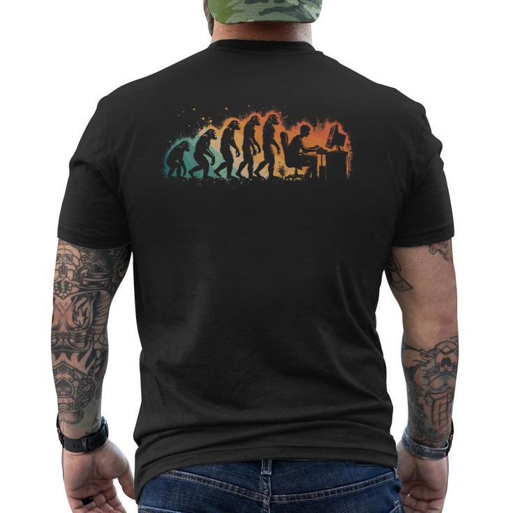 Gaming Evolutionideojuego Jugador Juegos De Computadora Camiseta Hombre Estampado Espalda