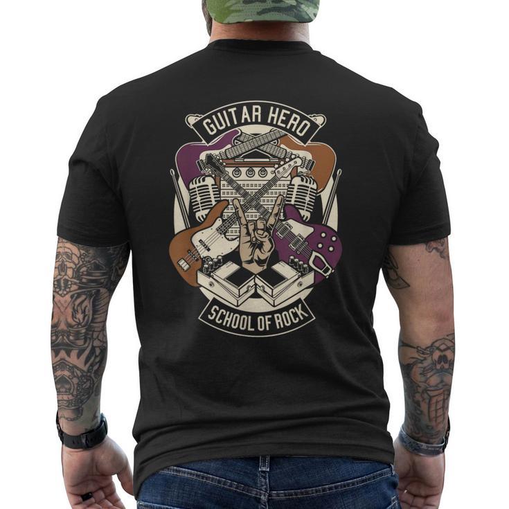 Guitar Heroes スクール オブ ロック ギター ラバー ギタリスト ギター メンズTシャツ バックプリント