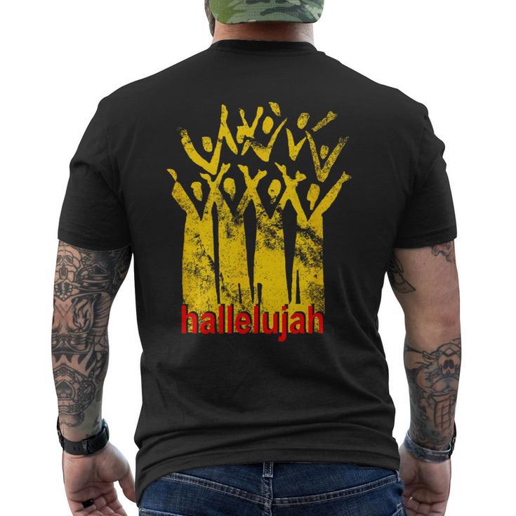Hallelujah ゴスペル合唱団 歌手 メンズTシャツ バックプリント