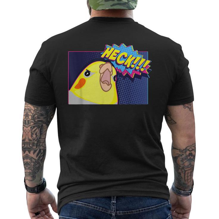 Heck Cockatiel Birb Memes Angry Parrot Lover メンズTシャツ バックプリント