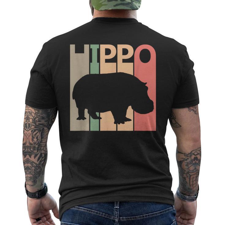 Hippo カバ メンズTシャツ バックプリント