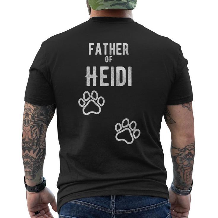 Hombre Father Of Heidi – Perro Cachorro Personalizado Nombre Gráfico Camiseta Hombre Estampado Espalda
