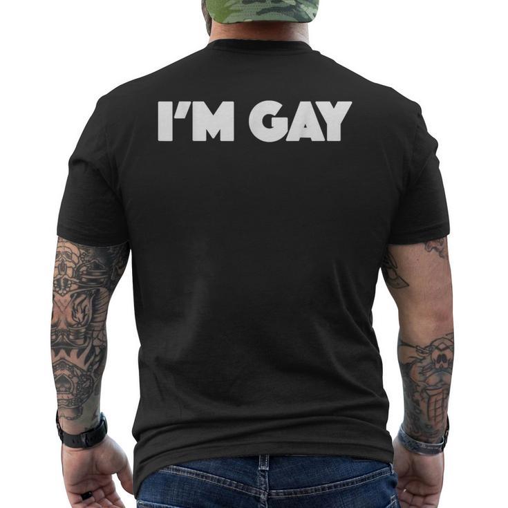 I'm Gay メンズTシャツ バックプリント