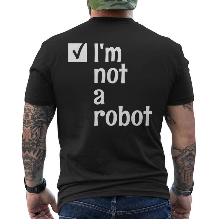 I'm Not A Robot Aiゲーマー メンズTシャツ バックプリント