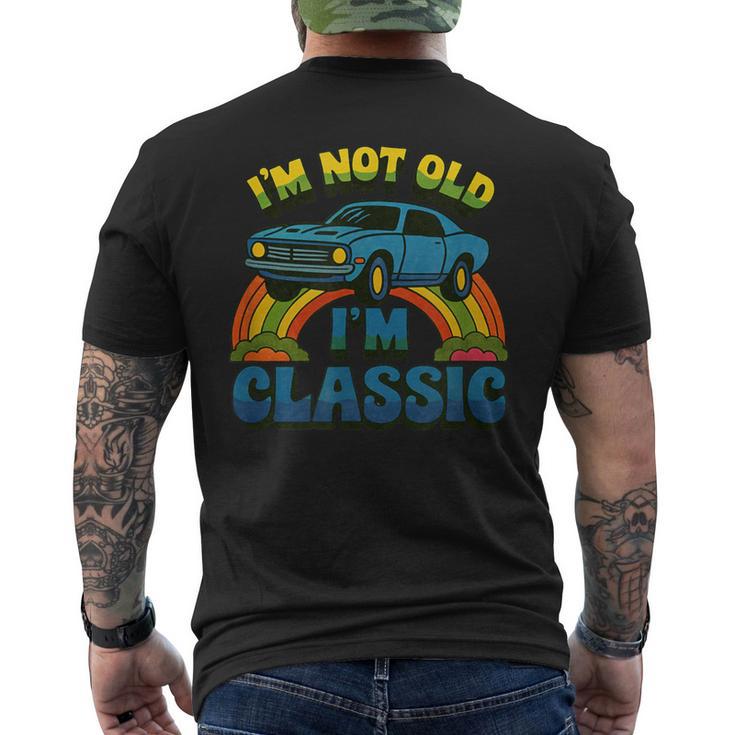I'm Not Old I'm Classic ビンテージカー 誕生日デザイン メンズTシャツ バックプリント