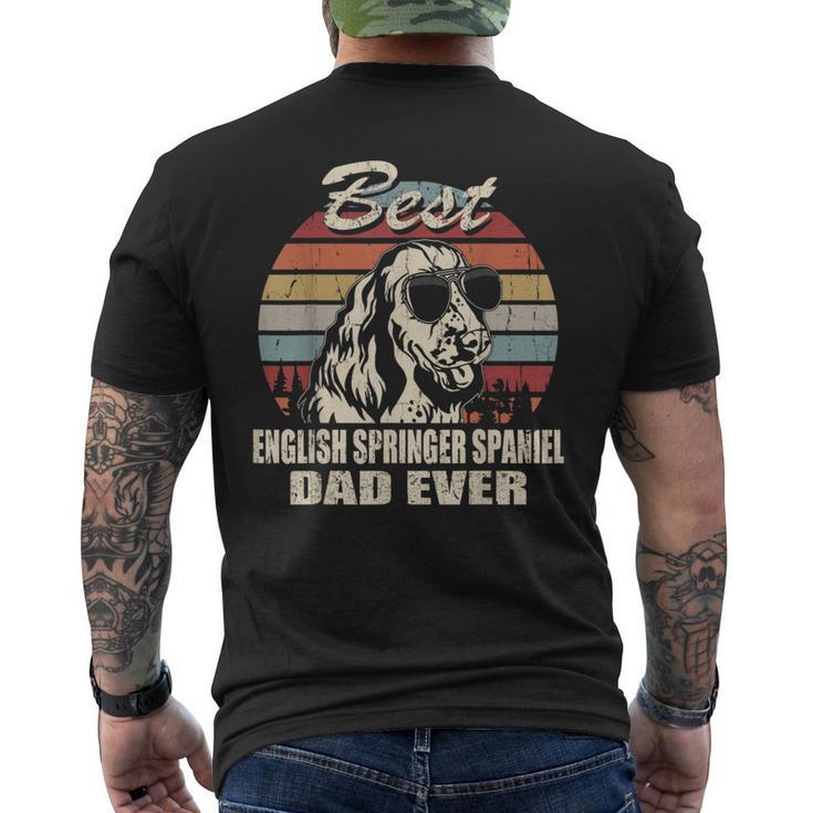 Il Miglior Papà Inglesepringerpaniel Dad Everintage Retro Dad T-shirt da uomo con stampa posteriore