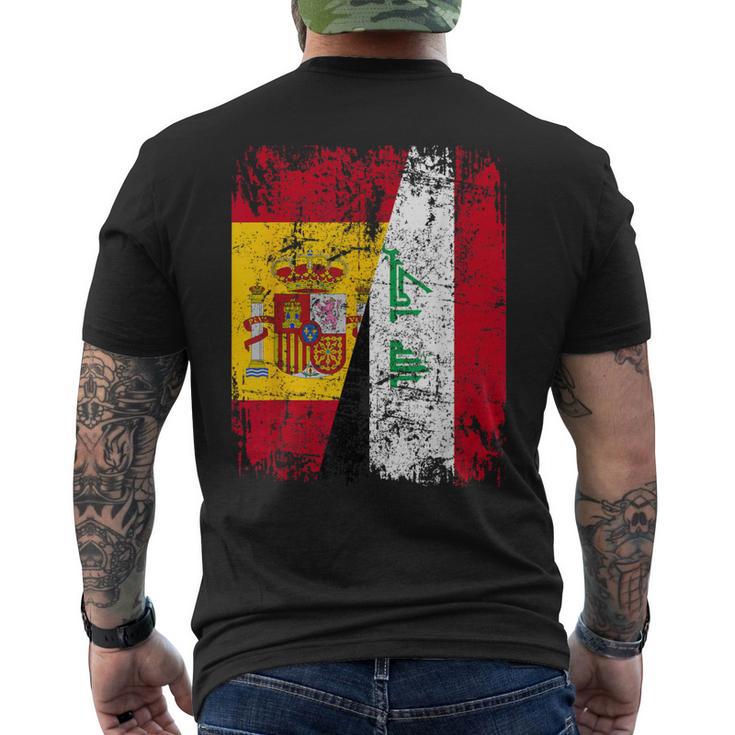 Irak España Bandera De La Amistad Irak Camiseta Hombre Estampado Espalda