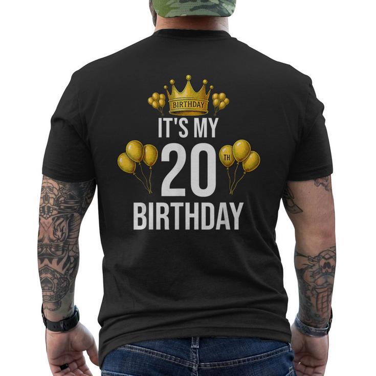 It's My 20Th Birthday Party 20歳 誕生日 メンズ レディース メンズTシャツ バックプリント