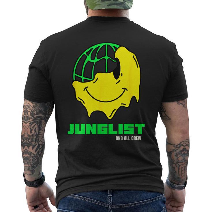 Junglist ドラムとベース Dnb スマイリー メンズTシャツ バックプリント
