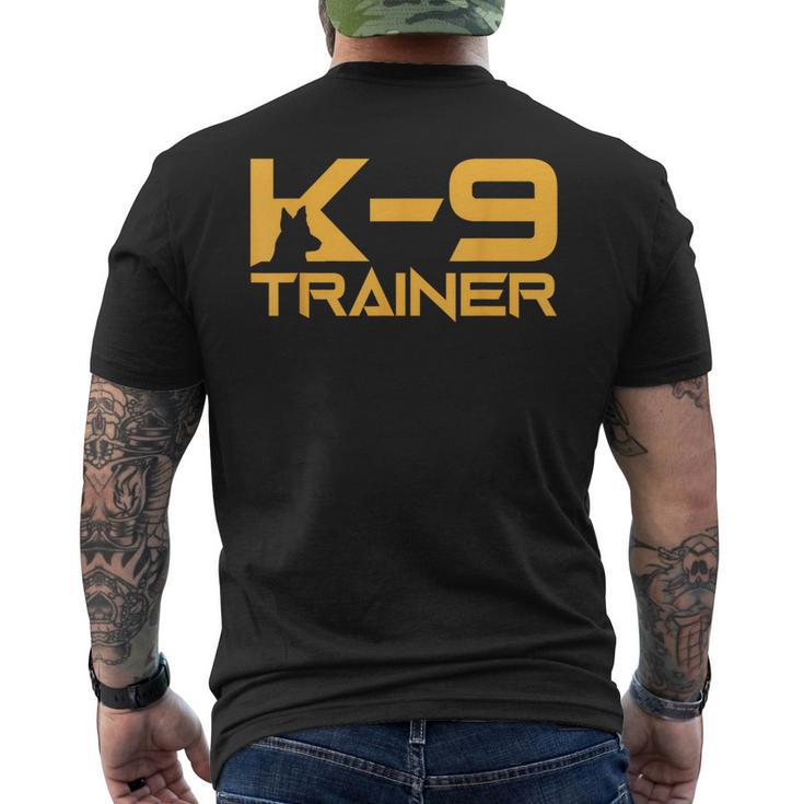 K-9 K9 ドッグハンドラー トレーナー 警察 セキュリティ ハロウィン メンズTシャツ バックプリント