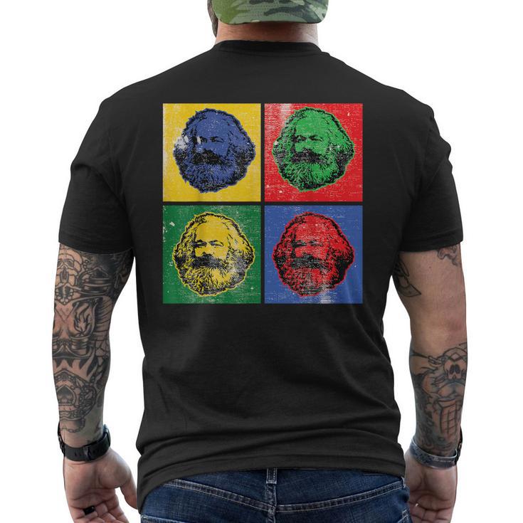 Karl Marx ビンテージレトロポップアート 社会主義政治 メンズTシャツ バックプリント