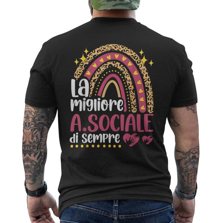 La Migliore Assistenteociale Diempre Divertente Donna T-shirt da uomo con stampa posteriore