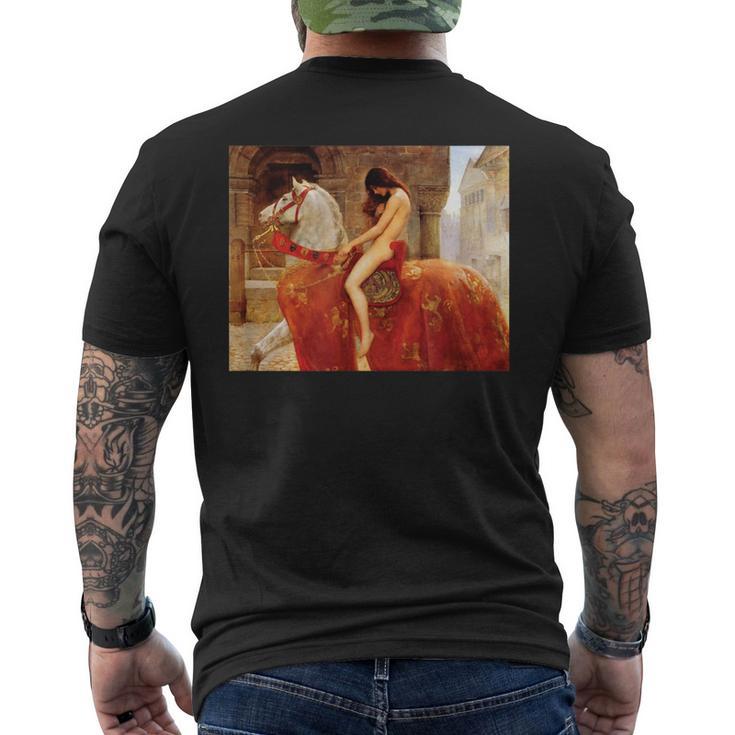 Lady Godiva ヌード ペインティング メンズTシャツ バックプリント