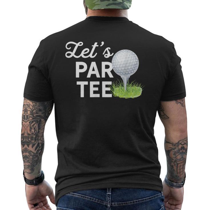 Let's Par ゴルフボール ティーピン付き 面白いゴルフクラブtシャツ メンズTシャツ バックプリント