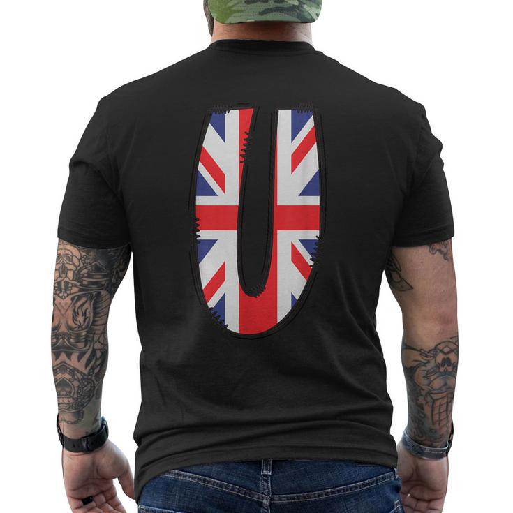 Lettre U Du Drapeau Britannique Avec Initiale Graphiqueieillie T-shirt imprimé au dos