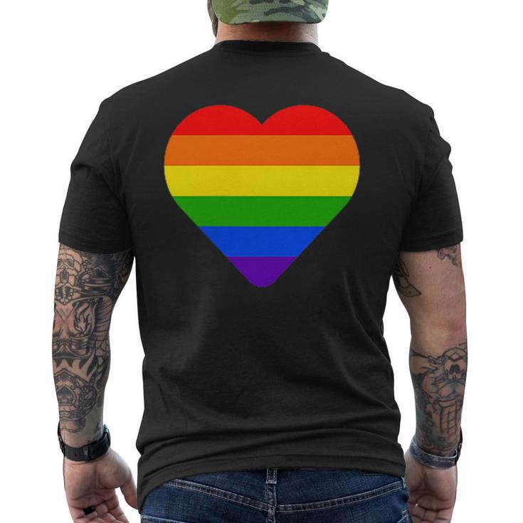 Lgbt レインボーウィングス フラッグ ハート ゲイ バイ ラブ プライド月間 Lgbtq メンズTシャツ バックプリント