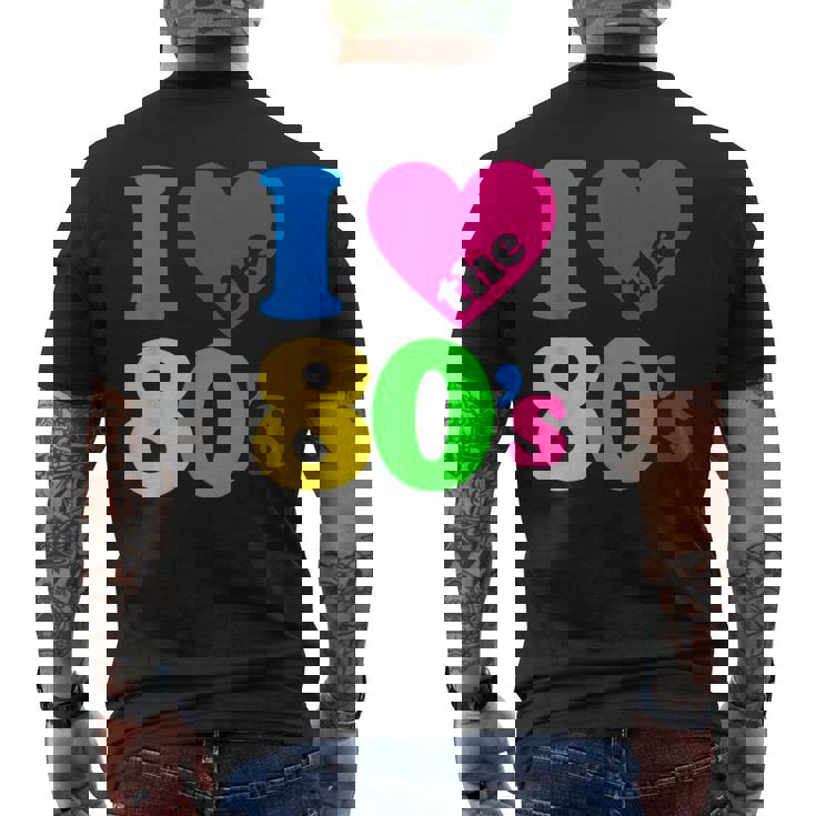 I Love The 80'S 80年代パーティードレスレトロ1980年代テーマ メンズTシャツ バックプリント