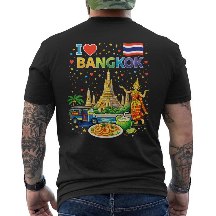 I Love Bangkok タイ旅行お土産 メンズTシャツ バックプリント