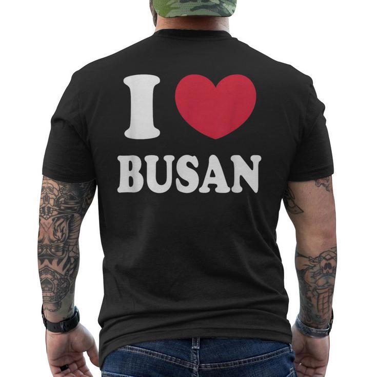I Love Busan 釜山が大好きです メンズTシャツ バックプリント