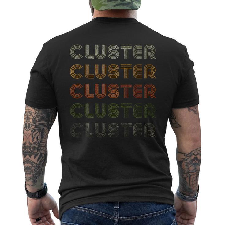 Love Heart Cluster グランジ ビンテージスタイル ブラック クラスター メンズTシャツ バックプリント