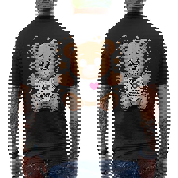 I Love Hiratsuka Teddy Bear 平塚テディベア大好き メンズTシャツ バックプリント