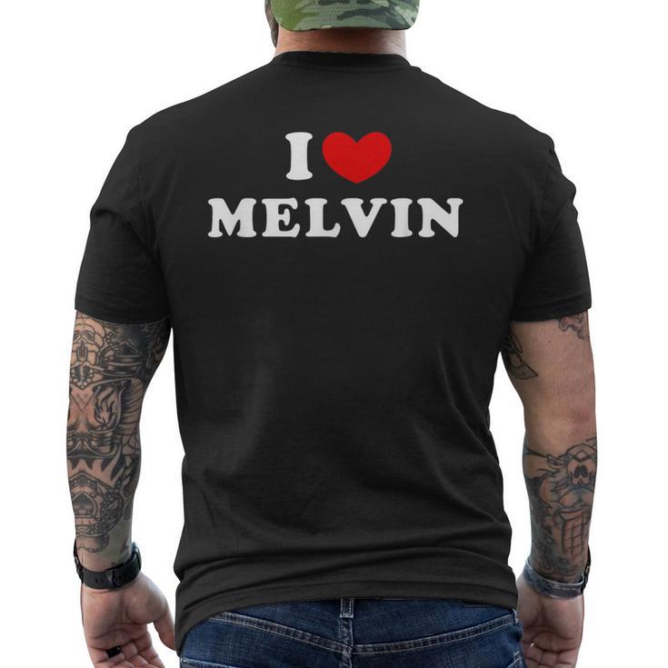 I Love Melvin 私は愛する Melvin メンズTシャツ バックプリント