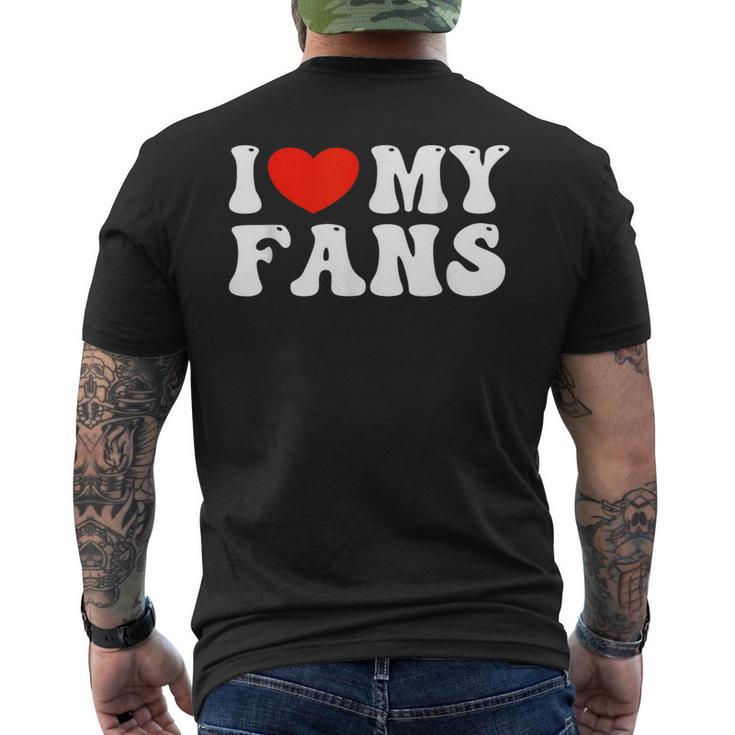 I Love My Fans メンズTシャツ バックプリント