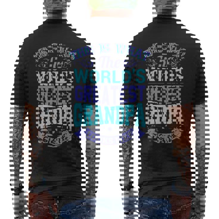 I Love My Grandpa Best Cool Grandpa グラフィックイラスト メンズTシャツ バックプリント