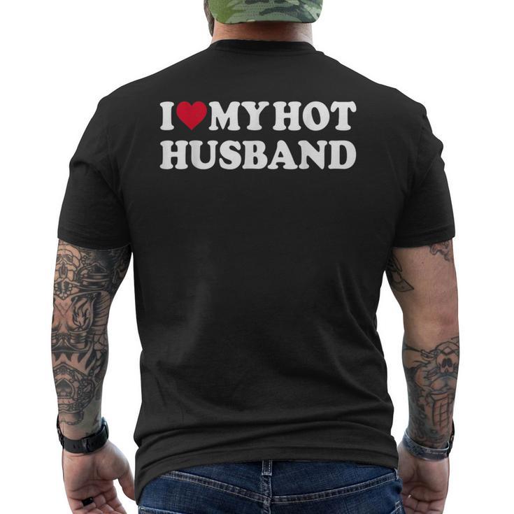 I Love My Hot Husband シャツ ファニー レッド ハート Love Hot Husband メンズTシャツ バックプリント