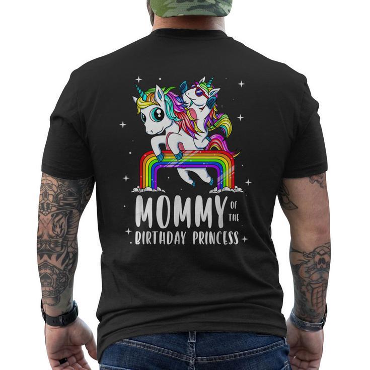 Mamá La Princesa De Cumpleaños Unicornio Mamá Camiseta Hombre Estampado Espalda