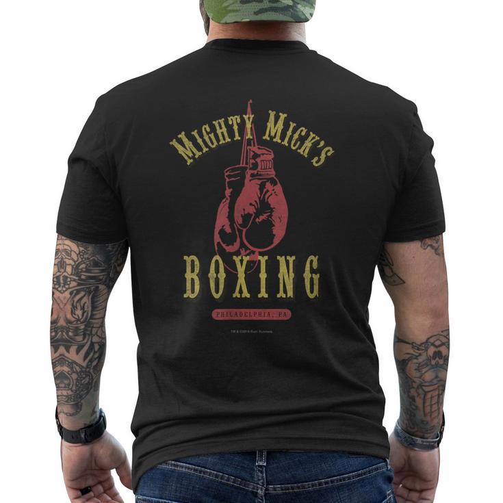 Mighty Mick's ボクシングジム ヴィンテージ アンティーク調 色あせ メンズTシャツ バックプリント