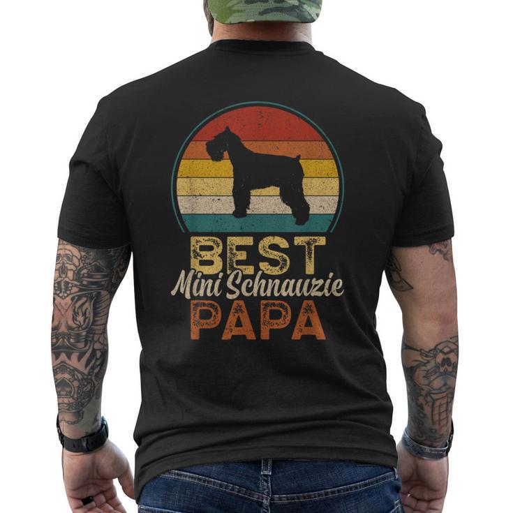 Miglior Papà Minichnauziechnauzer In Miniatura T-shirt da uomo con stampa posteriore