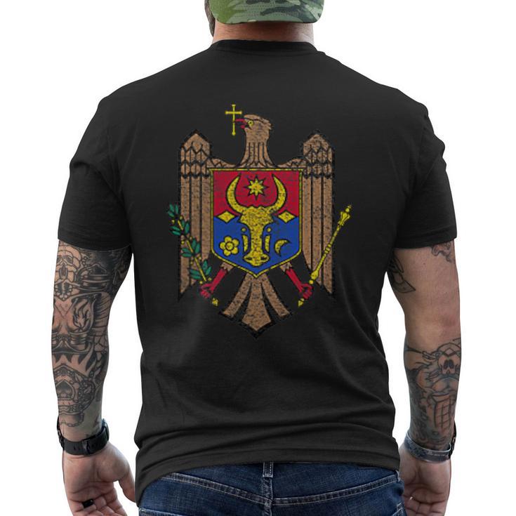 Moldova Bandera Nacional De Brazos Camiseta Hombre Estampado Espalda