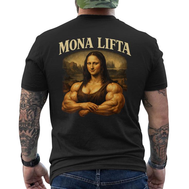 Mona Lifta マッスル モナリザ ジム ユーモア メンズTシャツ バックプリント
