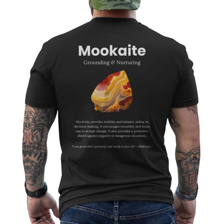 Mookaite ジェムストーンの意味 メンズTシャツ バックプリント