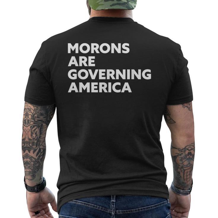 Morons Are Governing America メンズTシャツ バックプリント