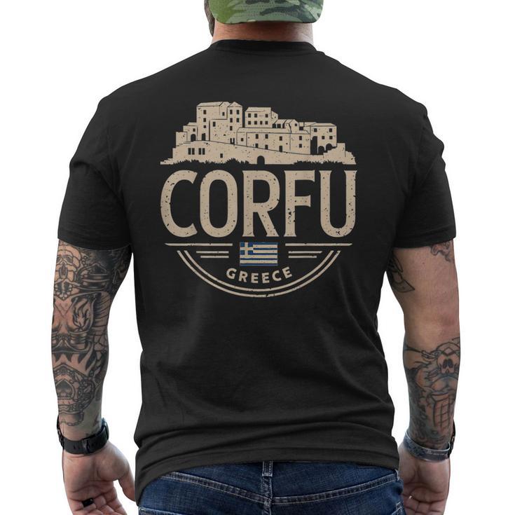 Motif Graphiqueintage De Corfou En Grèce T-shirt imprimé au dos
