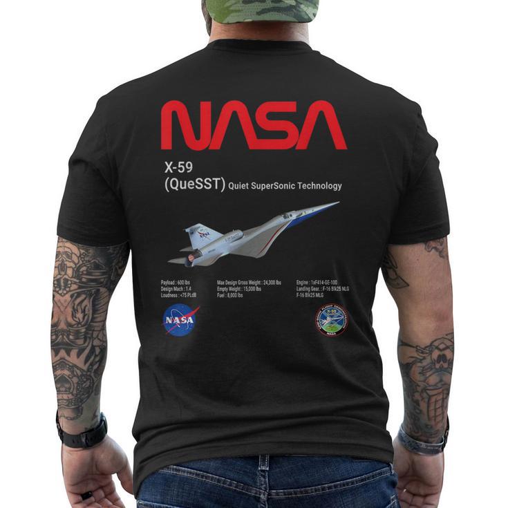Nasa X-59 Quiet-Supersonic-Technology（Quesst メンズTシャツ バックプリント