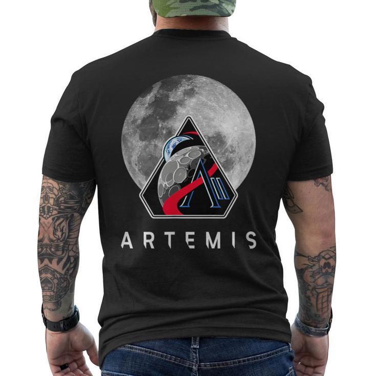 Nasa アルテミスiiミッション月 メンズTシャツ バックプリント