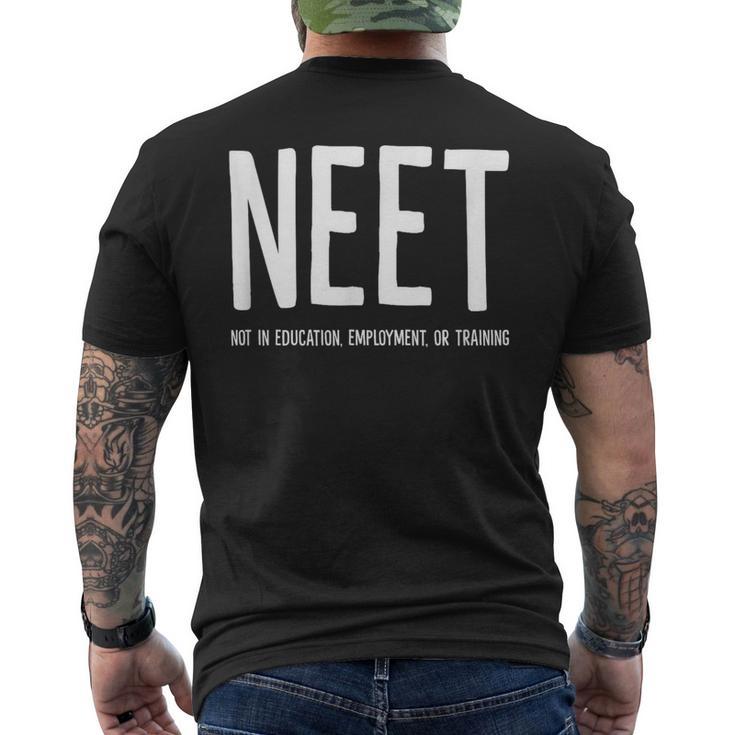 Neetネット 教育・雇用・トレーニングなし メンズTシャツ バックプリント