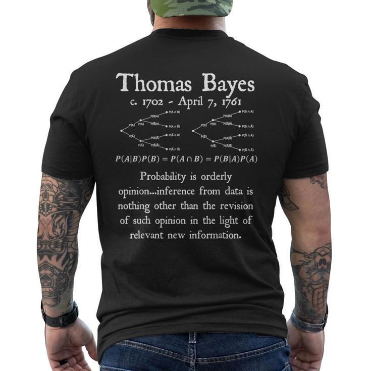 Nerdy Bayes 定理論 確率統計 算数教師 メンズTシャツ バックプリント