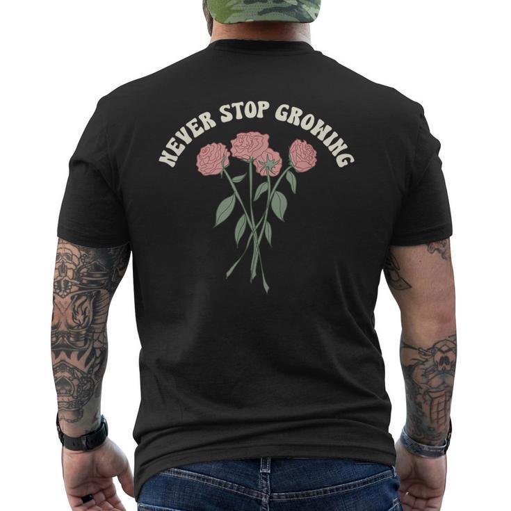 Nevertop Growing Roses メンズTシャツ バックプリント