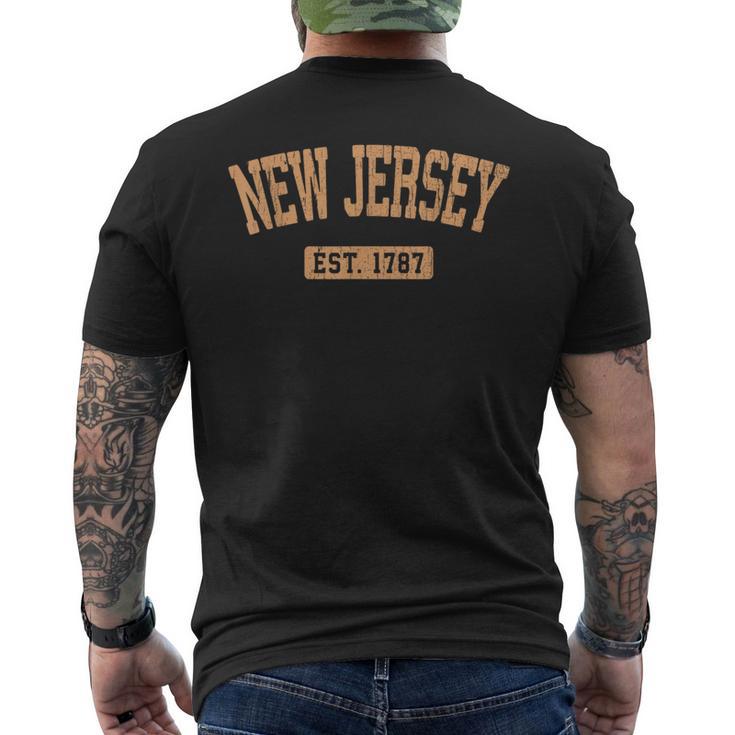 New Jersey Classic Buffintage Text Est1787 メンズTシャツ バックプリント