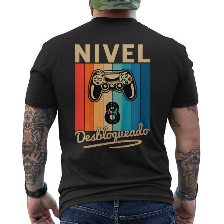 Niños Nivel 8 Años Regalo Cumpleañosideojuegos Gamer Camiseta Hombre Estampado Espalda