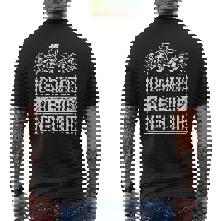 No Farmers No Food No Future ファーマー 農場農場農業 メンズTシャツ バックプリント