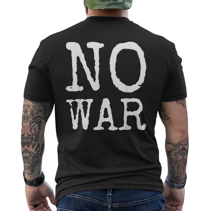 No War 平和 平和の鳩 アゲンストウォー 愛 No War メンズTシャツ バックプリント